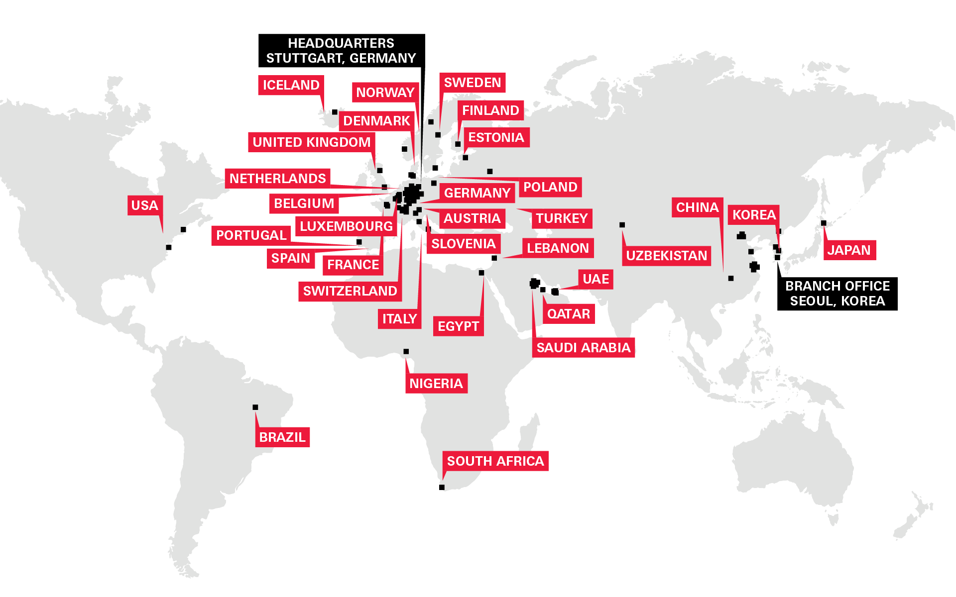 World Map of projects