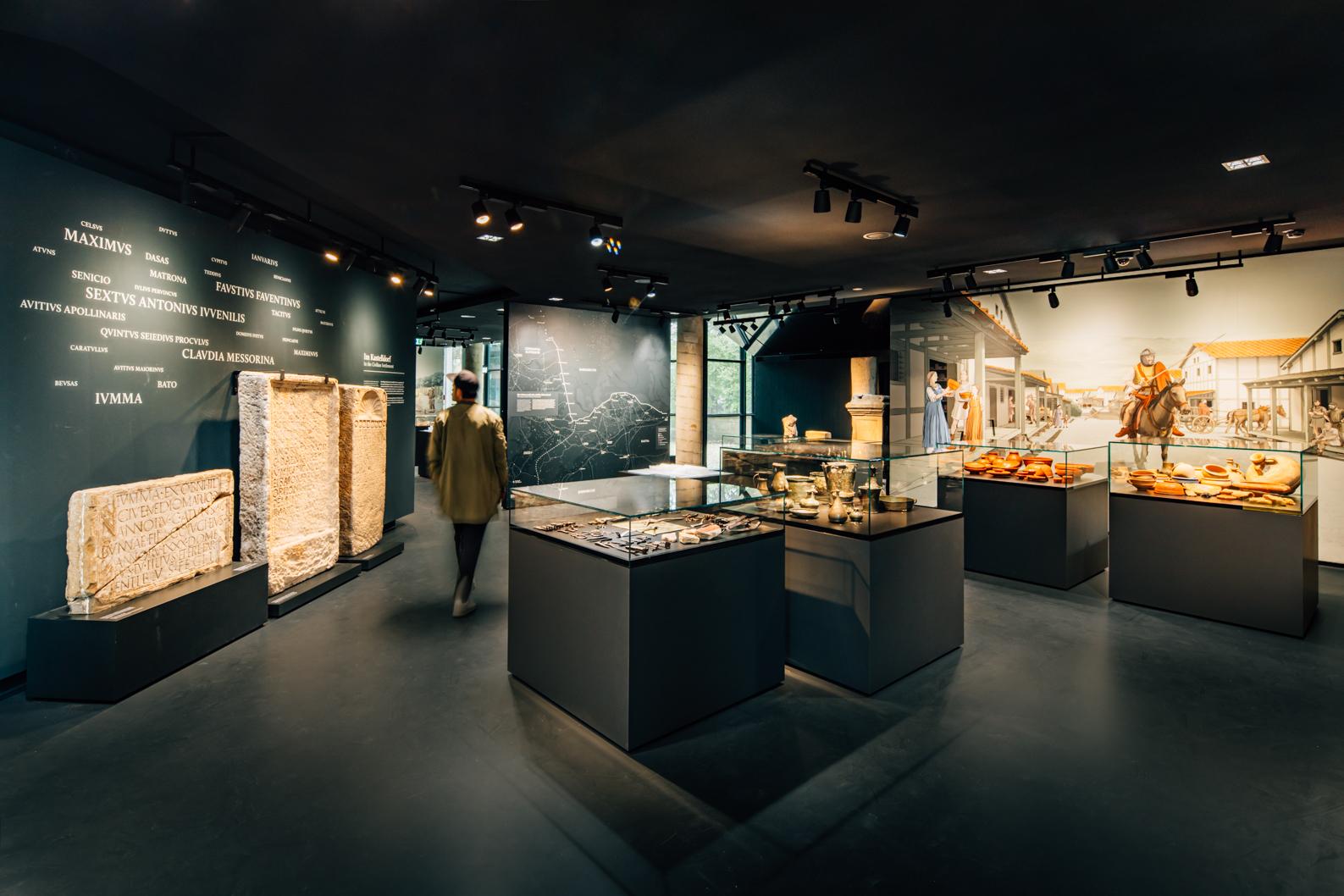 Limesmuseum Aalen. Erdgeschoss: Kastelldorf.