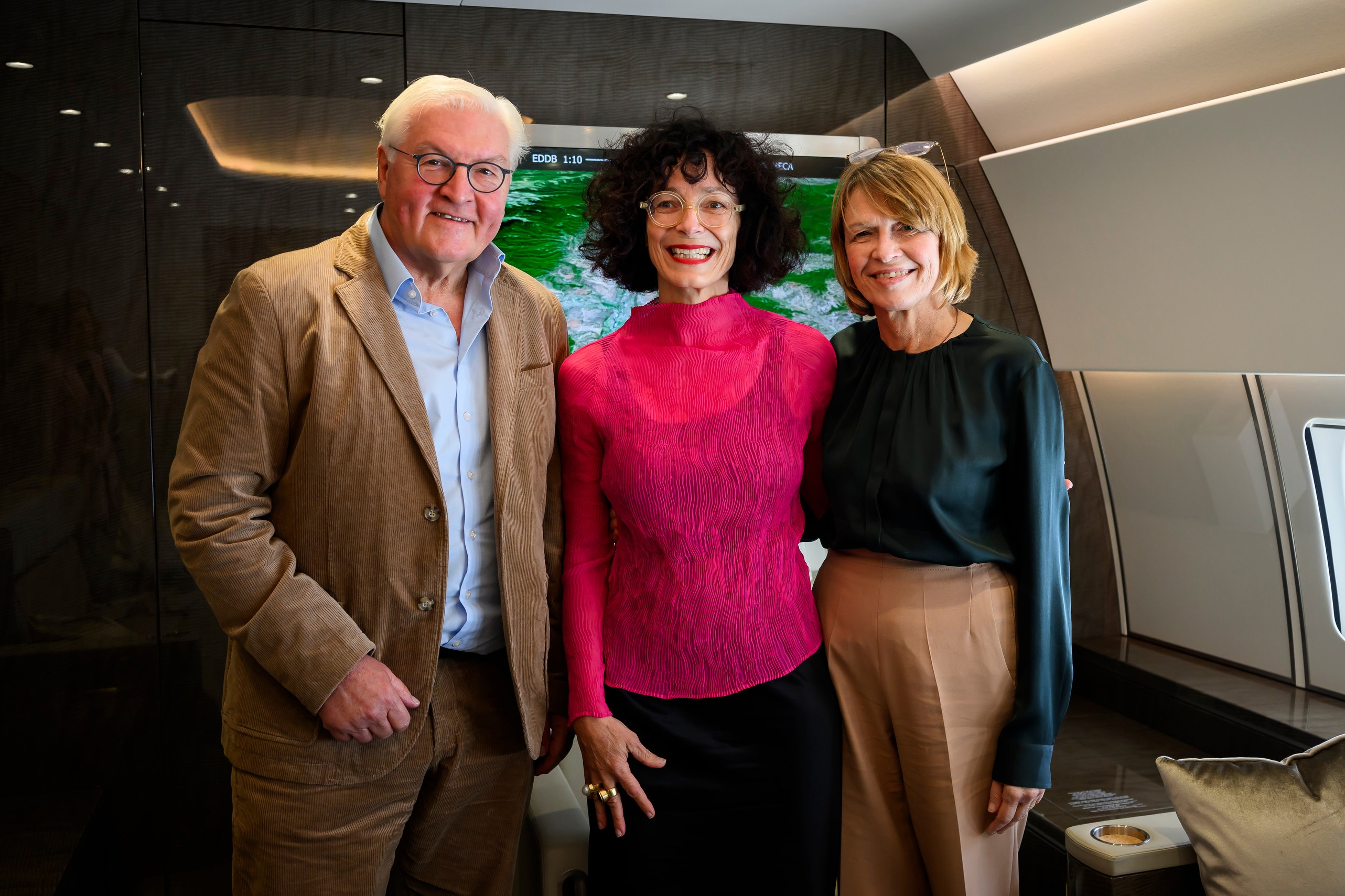 Shirin Brückner with Federal President Steinmeier and his wife Elke Büdenbender