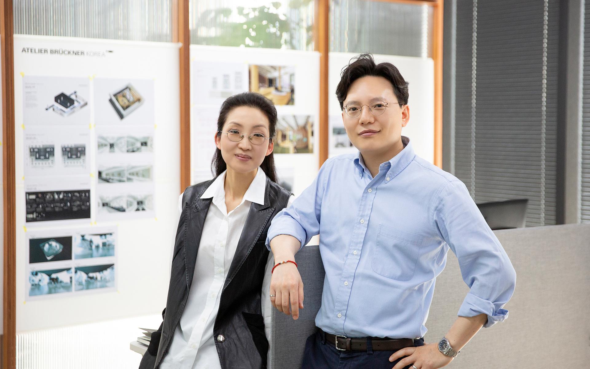 Yujeen Chung, Managing Director & Q Kim, Vice President ATELIER BRÜCKNER KOREA.
