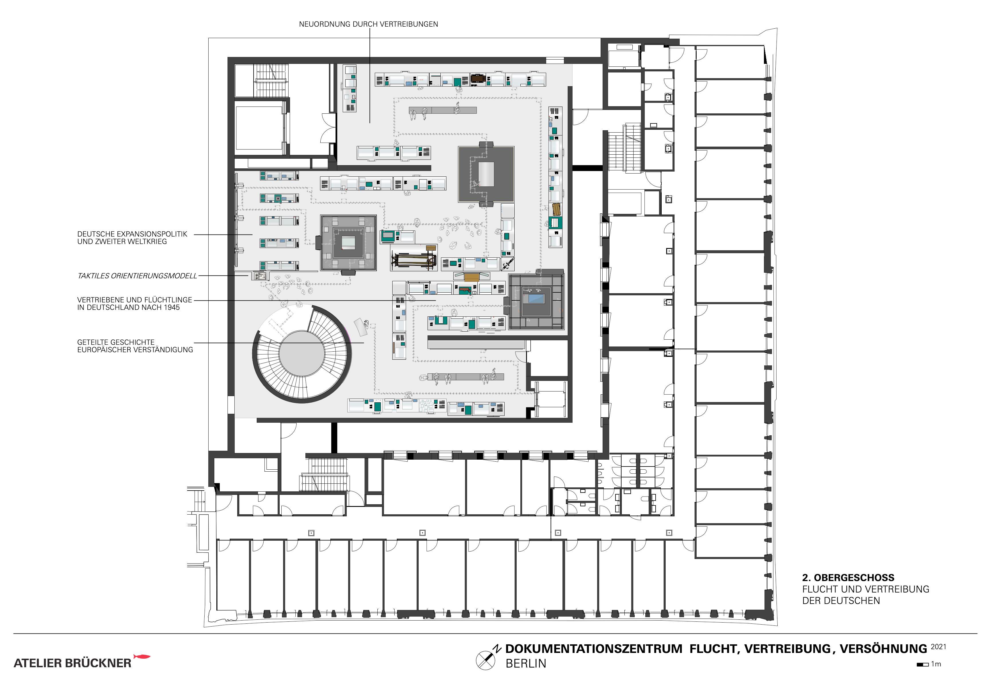 Grundriss 2. OG Dokumentationszentrum Flucht, Vertreibung, Versöhnung