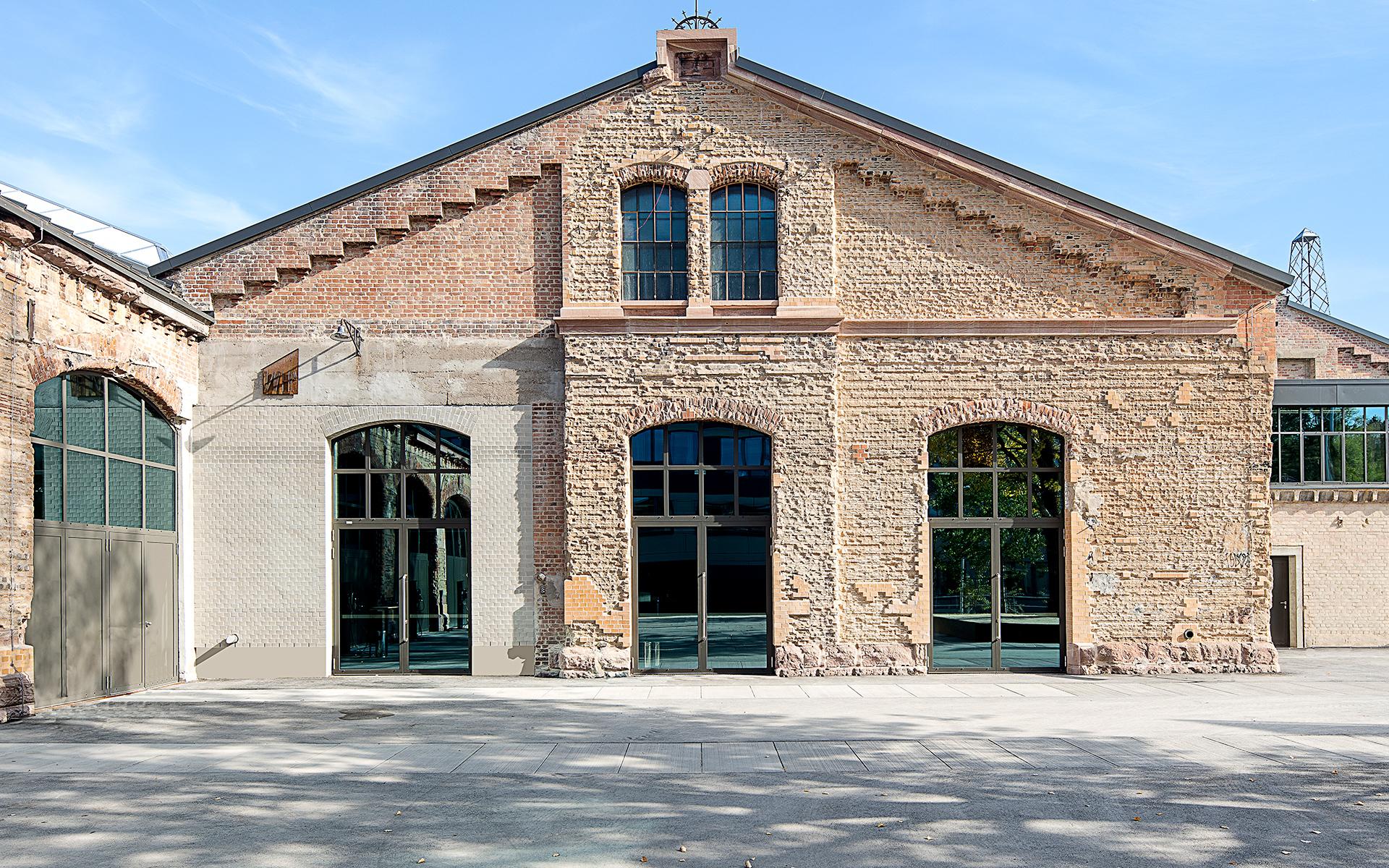 Wagenhallen Stuttgart. Eingang Kulturbetrieb